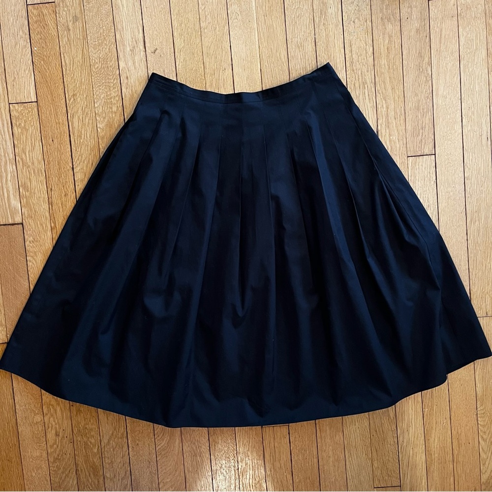Vince cotton poplin pleated circle skirt — Size 10